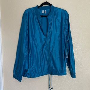 Zella light yoga running hiking windbreaker jacket 2X NWT Blue Athletic Jacket
